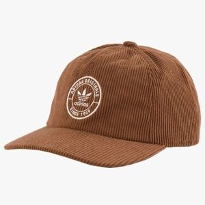 Adidas Corduroy Resort Strapback Trefoil Logo Hat Brown Casual Adjustable NWT